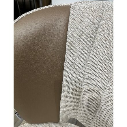 Стул HERMES WZ2042-02 светло-бежевый фактурный велюр/ HK017-31 серо-коричневый PU, М-City 
