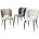 Стул HERMES WZ2042-02 светло-бежевый фактурный велюр/ HK017-31 серо-коричневый PU, М-City 