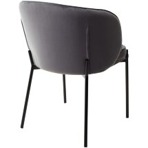 Стул DIANA BLUVEL-14 GREY, велюр / черный каркас М-City