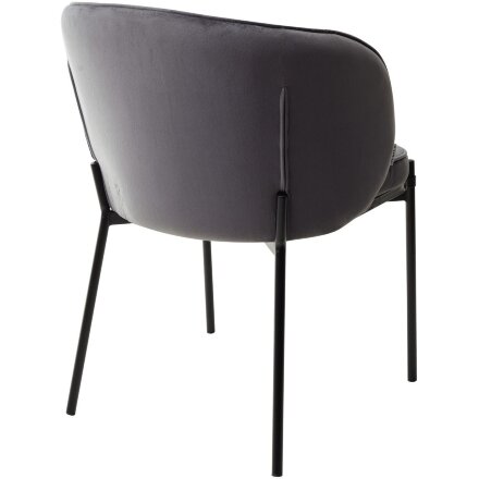 Стул DIANA BLUVEL-14 GREY, велюр / черный каркас М-City 