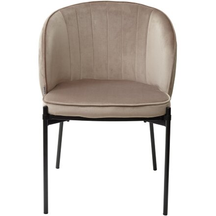 Стул DIANA BLUVEL-40 BEIGE, велюр / черный каркас М-City 
