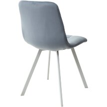 Стул CHILLI SQUARE G108-56 пудровый синий, велюр/ белый каркас М-City