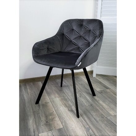 Стул GALE BLUVEL-14 GREY поворот.360 град., велюр М-City 