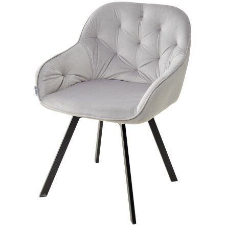 Стул GALE BLUVEL-03 LIGHT GREY поворот.360 град., велюр М-City 
