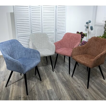 Стул BRANDY WZ2042-11 брусничный фактурный велюр/ черный каркас М-City 