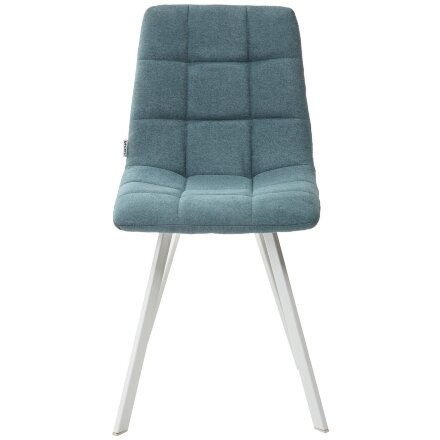 Стул CHILLI SQUARE UF860-12B зеленый хром, ткань/ белый каркас М-City 