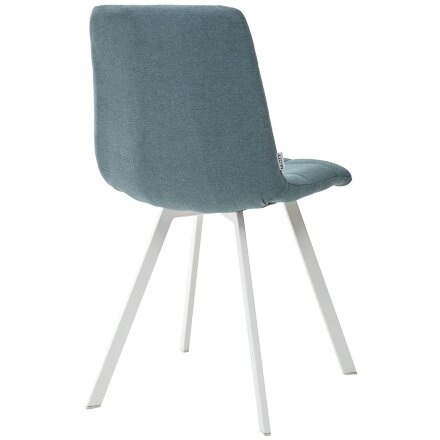 Стул CHILLI SQUARE UF860-12B зеленый хром, ткань/ белый каркас М-City 