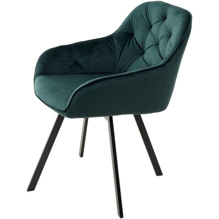 Стул GALE 360 град. поворот. BLUVEL-78 GREEN, велюр/ черный каркас, М-City 